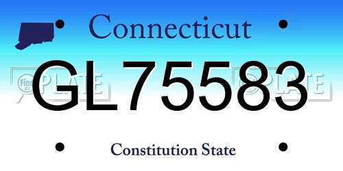 GL75583 Connecticut License Plate