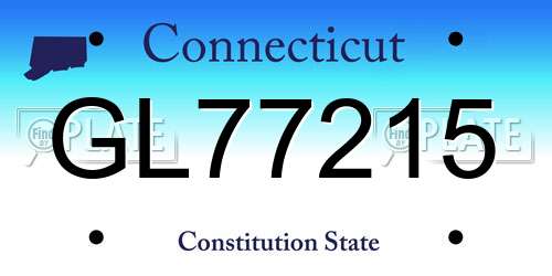 GL77215 Connecticut License Plate