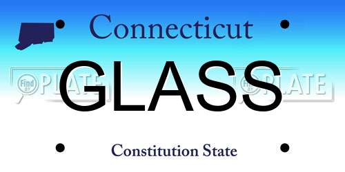 GLASS Connecticut License Plate