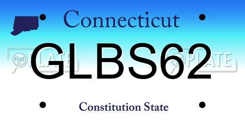 GLBS62 Connecticut License Plate