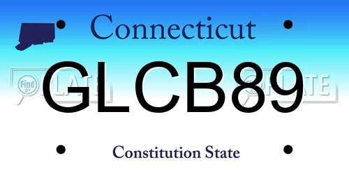 GLCB89 Connecticut License Plate