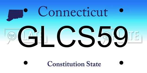 GLCS59 Connecticut License Plate