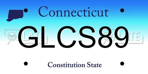 GLCS89 Connecticut License Plate