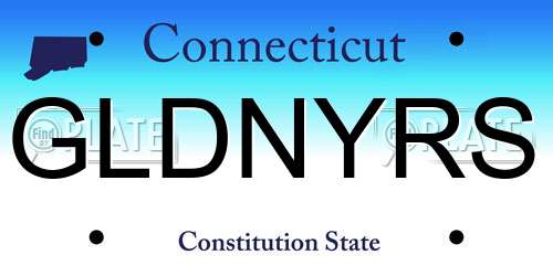 GLDNYRS Connecticut License Plate