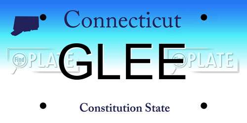 GLEE Connecticut License Plate