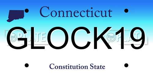GLOCK19 Connecticut License Plate