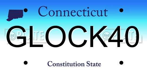 GLOCK40 Connecticut License Plate