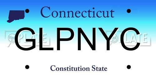 GLPNYC Connecticut License Plate