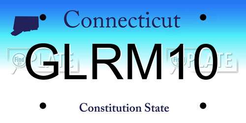 GLRM10 Connecticut License Plate