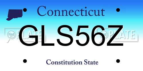 GLS56Z Connecticut License Plate