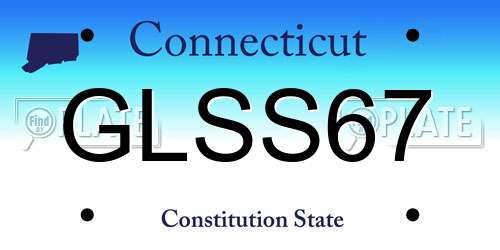 GLSS67 Connecticut License Plate