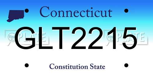 GLT2215 Connecticut License Plate