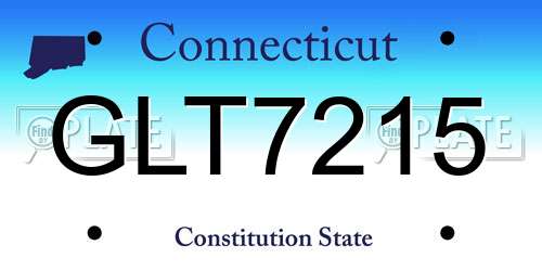 GLT7215 Connecticut License Plate