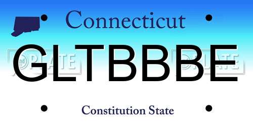 GLTBBBE Connecticut License Plate