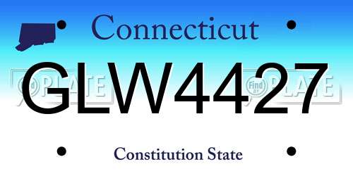 GLW4427 Connecticut License Plate