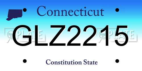 GLZ2215 Connecticut License Plate