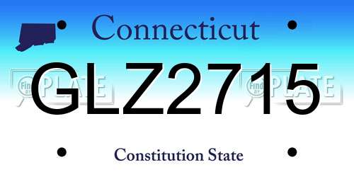 GLZ2715 Connecticut License Plate