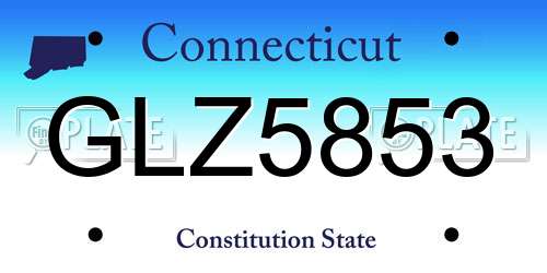 GLZ5853 Connecticut License Plate