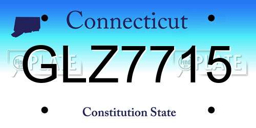 GLZ7715 Connecticut License Plate