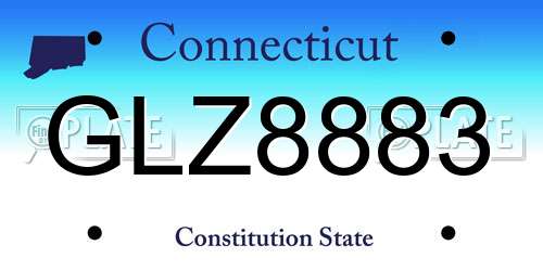 GLZ8883 Connecticut License Plate