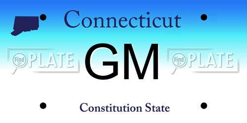 GM Connecticut License Plate