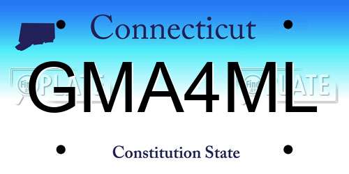 GMA4ML Connecticut License Plate