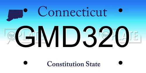 GMD320 Connecticut License Plate