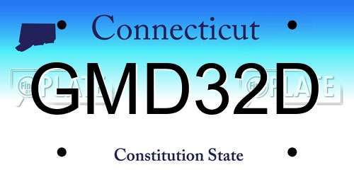 GMD32D Connecticut License Plate