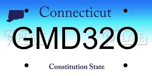 GMD32O Connecticut License Plate