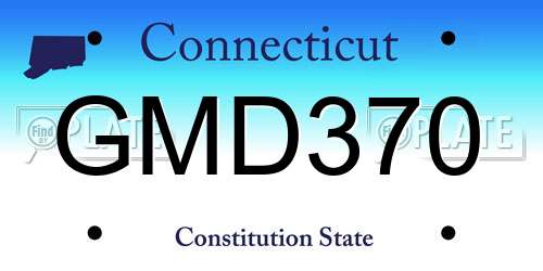 GMD370 Connecticut License Plate