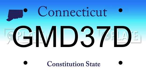 GMD37D Connecticut License Plate