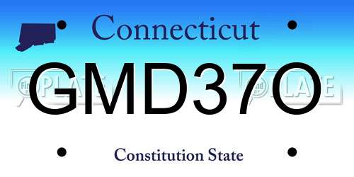 GMD37O Connecticut License Plate