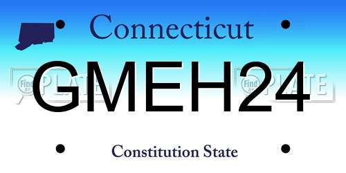 GMEH24 Connecticut License Plate