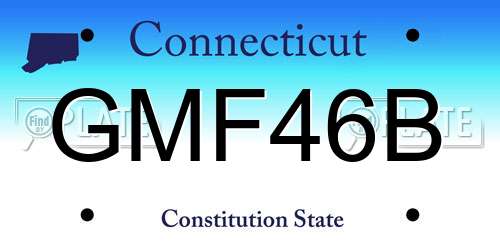 GMF46B Connecticut License Plate