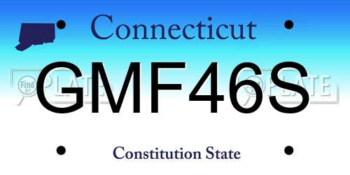 GMF46S Connecticut License Plate