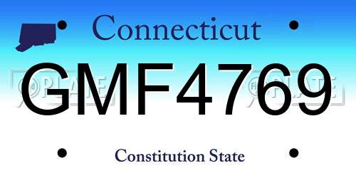 GMF4769 Connecticut License Plate
