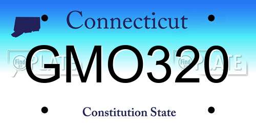 GMO320 Connecticut License Plate