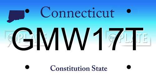 GMW17T Connecticut License Plate