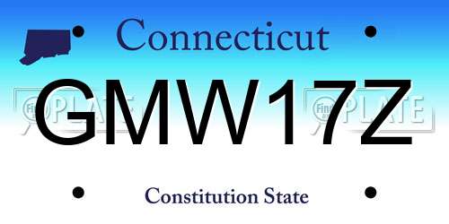 GMW17Z Connecticut License Plate