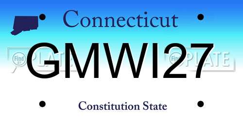 GMWI27 Connecticut License Plate