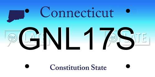 GNL17S Connecticut License Plate