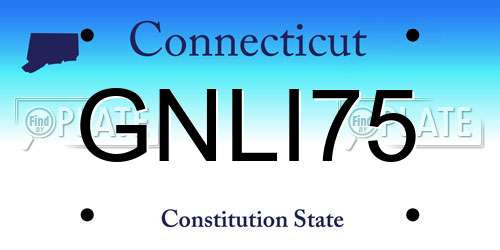 GNLI75 Connecticut License Plate