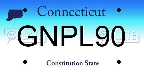 GNPL90 Connecticut License Plate