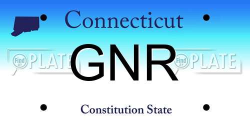 GNR Connecticut License Plate