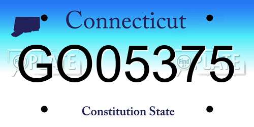 GO05375 Connecticut License Plate