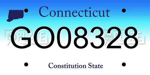 GO08328 Connecticut License Plate