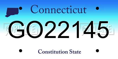 GO22145 Connecticut License Plate