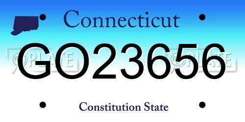 GO23656 Connecticut License Plate
