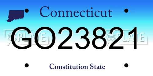 GO23821 Connecticut License Plate
