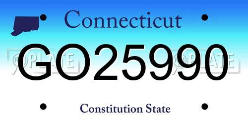 GO25990 Connecticut License Plate